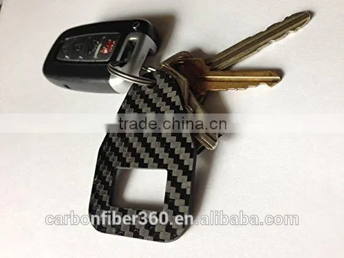 New fashion carbon fiber key chain, carbon fiber key chain with logo and attractive pattern