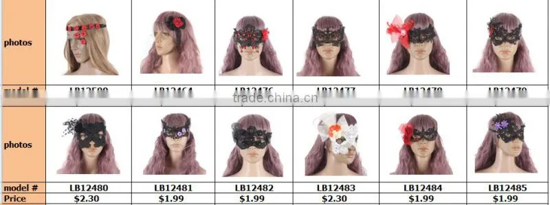 Wholesale Fashion Lace Halloween Party Mask