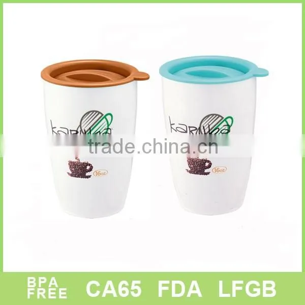 Hot selling double wall stainless steel coffee mug with lid