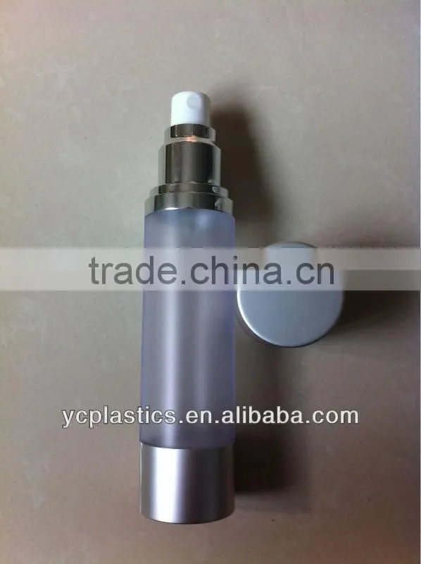 Transparent Bright Airless Cosmetic Pump Bottle Dispenser