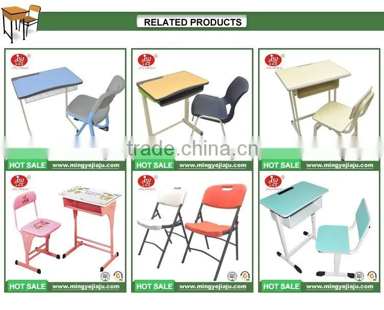 High Quality Plastic Europe Style Study Ergonomic Double Student Desk and Chair School Sets