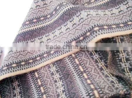 fashion acrylic knitted jacquard scarf /shawl with cap