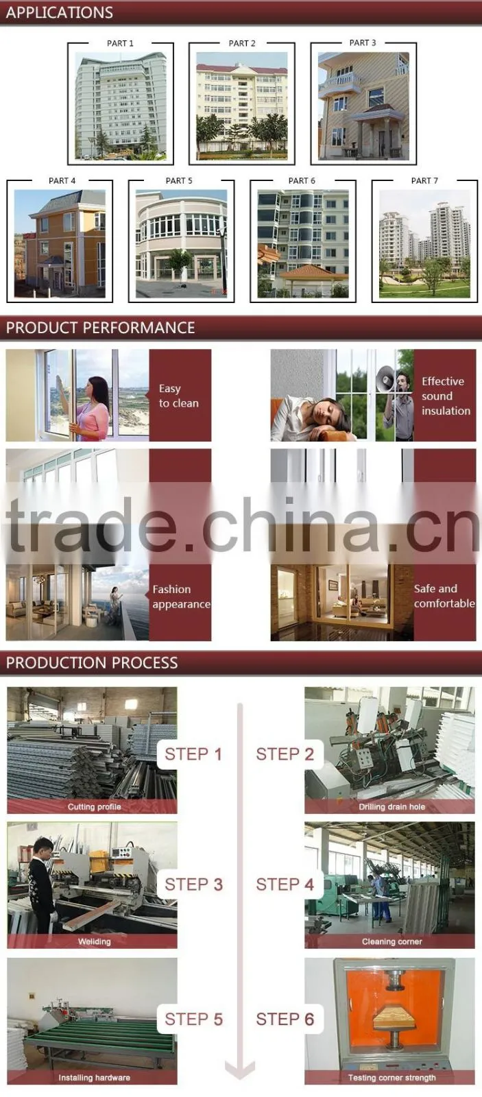 Cheap house windows for sale thermal break price of aluminum sliding window
