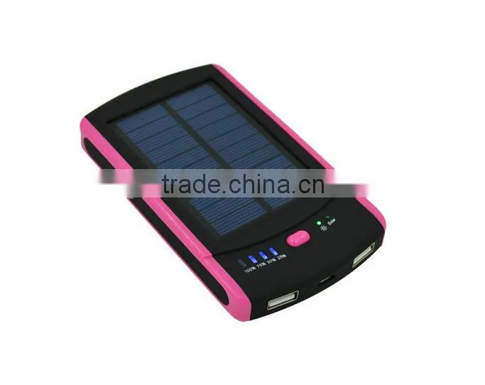 emergency power supply wireless charging dual usb solar power bank