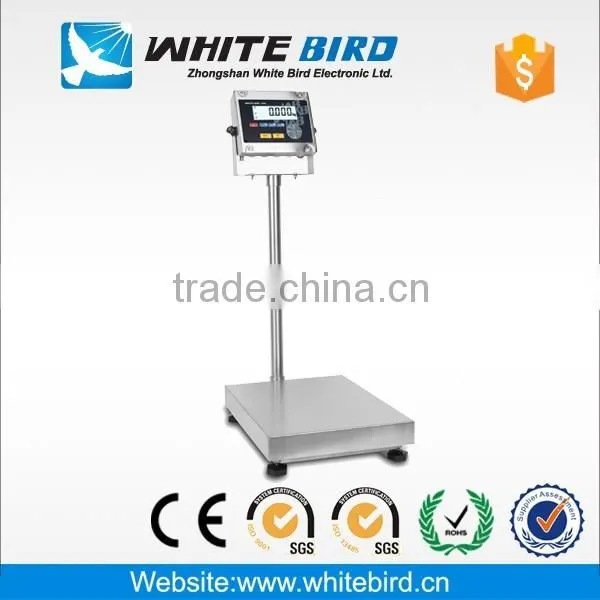 Stainless steel platform weighing scale with stainless steel indicator