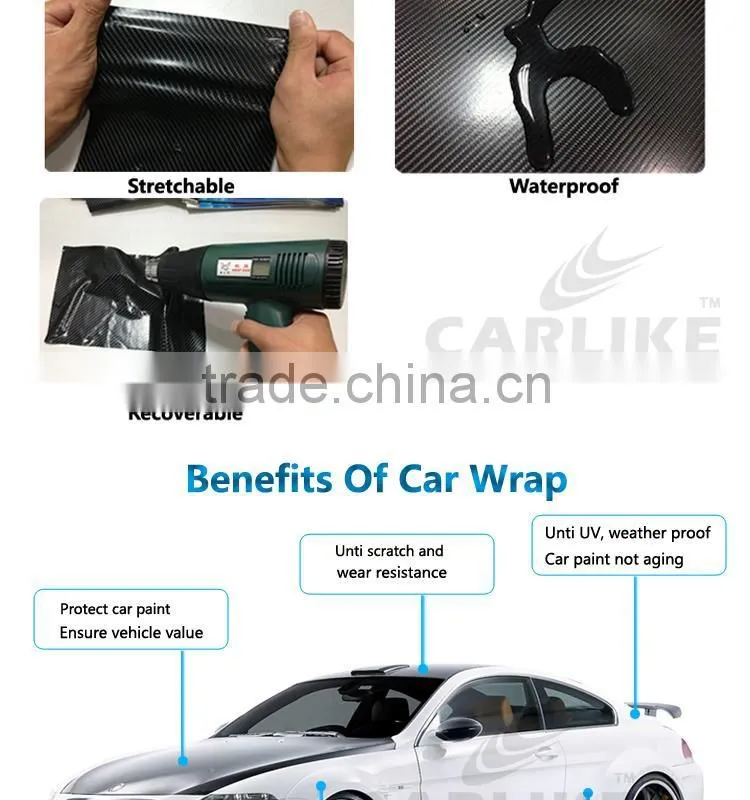White High Quality Fashion Carbon Fiber Vinyl Roll