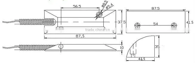 Intruder Alarm Wired Roller Shutter Magnetic Contact Door Sensor