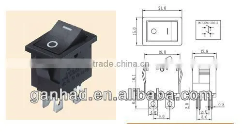 4P Double Rocker switch&ON OFF DPST lighted rocker swtich