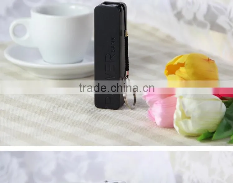 Cheapest disposable keychain mobile phone power bank charger with custom logo printing and optional capacity