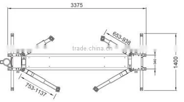 single cylinder two post single cylinder car lift