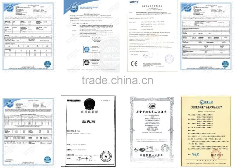 2016 Best quality vacuum tube type solar heater for wather(Manufacturer)