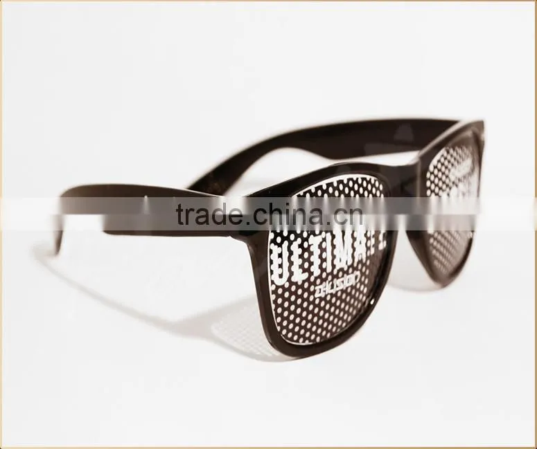 2015 Hot cheap pinhole glasses print with custom logo