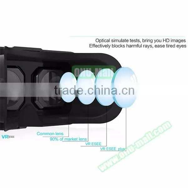 Alibaba New Products Rose Gold 360 Panoramic VR Box for Smartphones, VR Glasses Virtual Reality