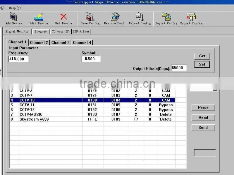 4in1 QAM IP UDP Multicast IRD(4 DVB-C RF in,4*CI,4 ASI+IP 4*MPTS*multicast out)