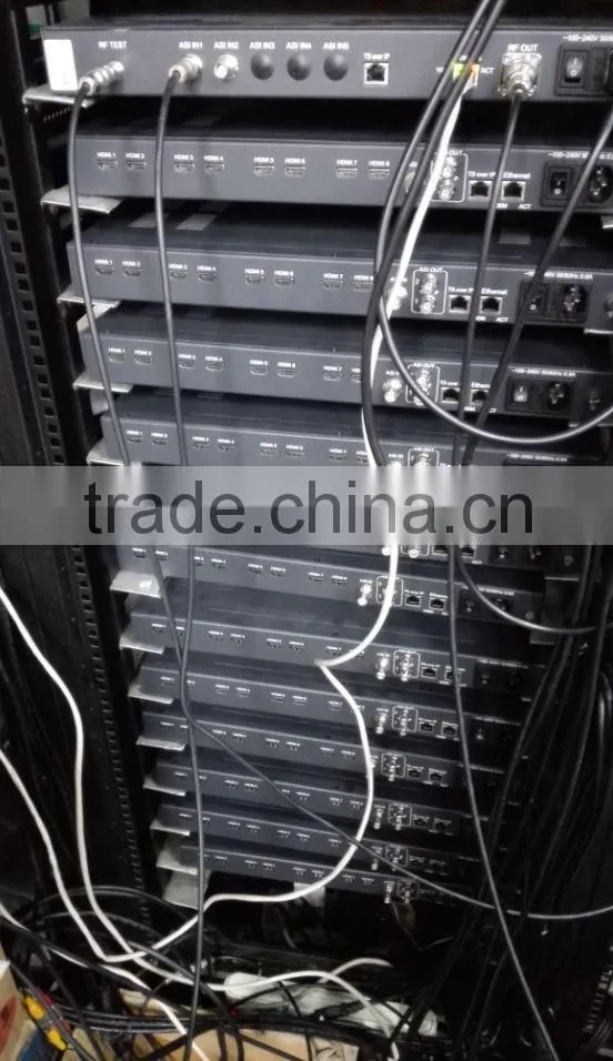 Digital Headend 8hdmi streaming encoder (HDCP/volume edit,8*HDMI+ASI in,ASI+IP(1*MPTS/8*SPTS) out)