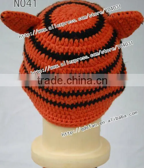 crochet hats tiger hat with cat ears tiger crochet beanie