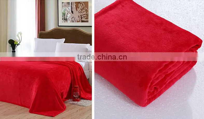 Solid color flannel blanket