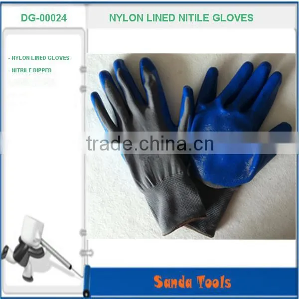 green nitrile coated gloves