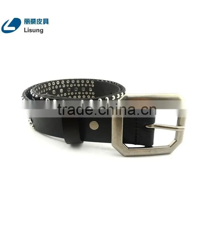 Lady Genuine Leather Turquoise Rhinestone Dress Strap Belt