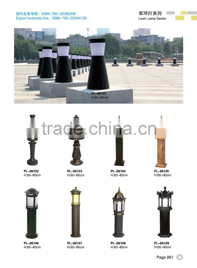 Manufacturer new design Aluminium lawn lamp with CE RoHS