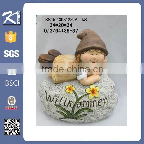 Unique modern art design owl ornaments for garden decoration