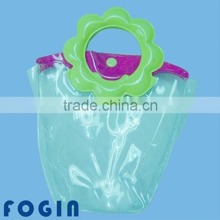 fashion transparent PVC Shampoo Bag with handle