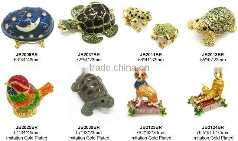 metal alloy turtle trinket jewelry box with magnet closure,good quality and various designs,pass SGS factory audit