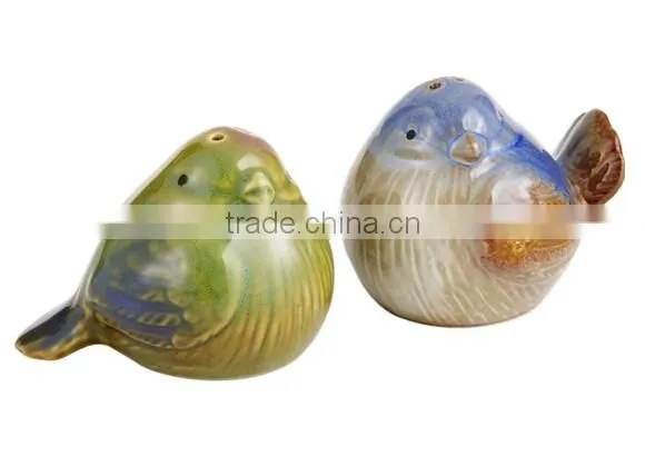 Custom funny Christmas penguin ceramic salt and pepper shaker