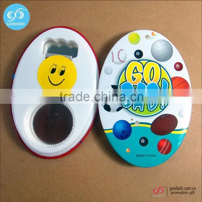 guangzhou custom fridge magnet opener/magnetic beer opener/ tinplate bottle opener