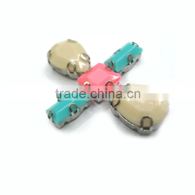 D shape claw silk material use shawl beads colorful sew on jeweled garment use