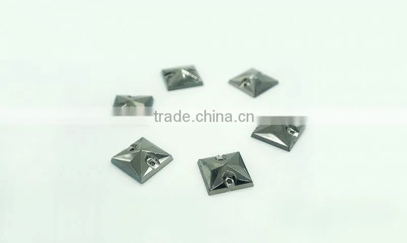 KC5 square rivoli 18*18 flat back sew on acrylic rhinestones for fashion decoration, craft making, garment bags accessories