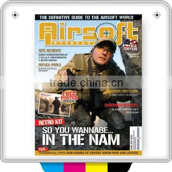 Fashion airsoft magazine printing with advertising using