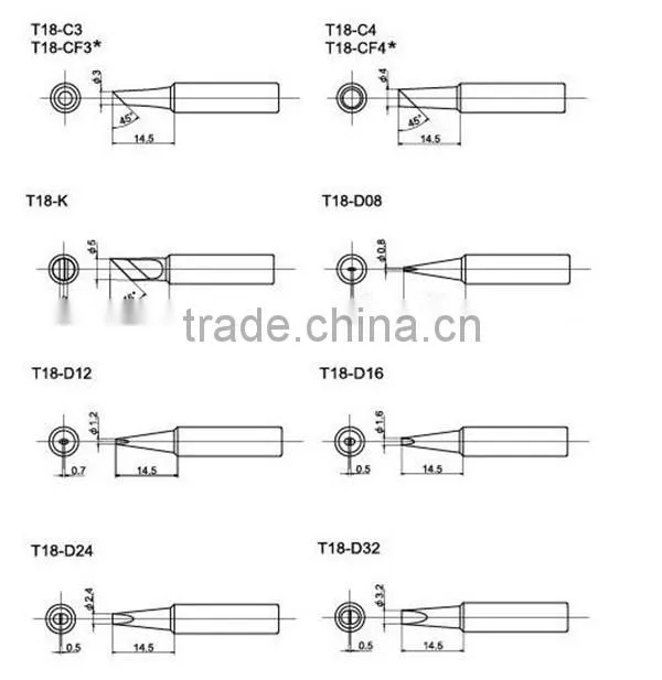 soldering iron for electronics,T18 replacement hakko solder iron tips for soldering gun