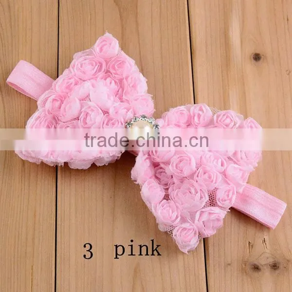 bow top elastic baby hair accessories headbands