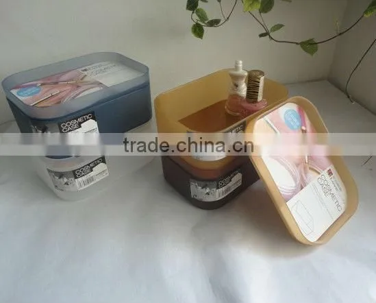 plastic desktop organizer,plastic compartment storage box,storage case with lid