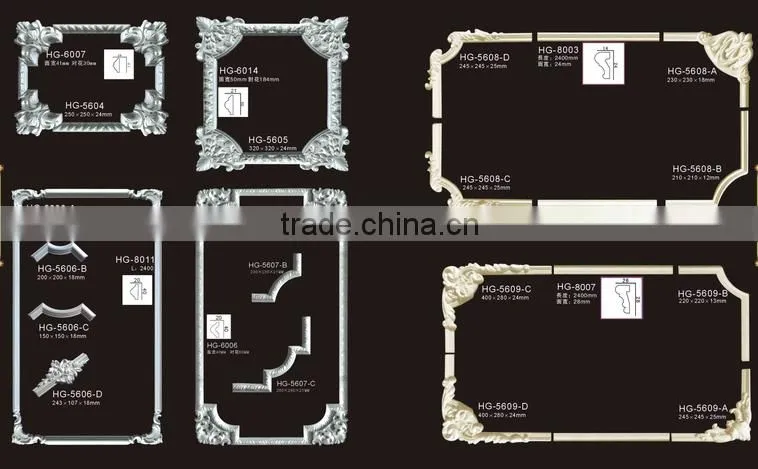 HG5601Elegant corner/interior wall panel decorative/wall moulding/pu corner