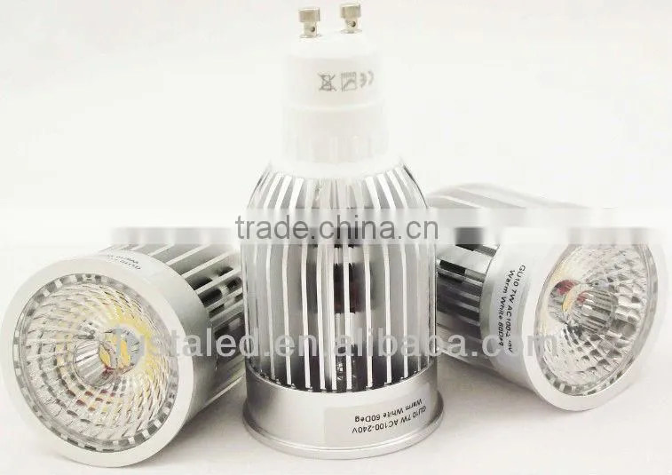 7W Spotlight LED COB, Anti-glare Lens Design, 90-100lm/W, 3 Years Warranty,GU10 LED 7 Watt