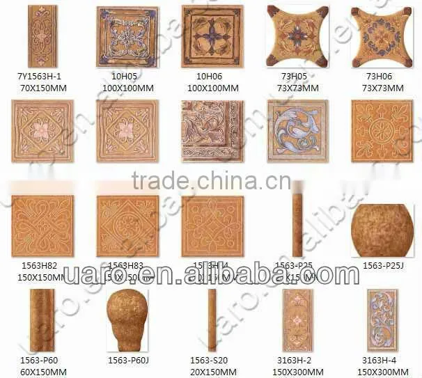 Vintage porcelain flooring brick-red tile Provence Series