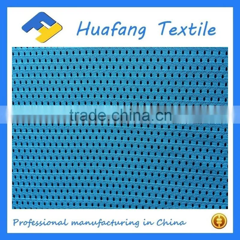 100% polyester knitted mesh fabric with the hole size 2mm for sportswear