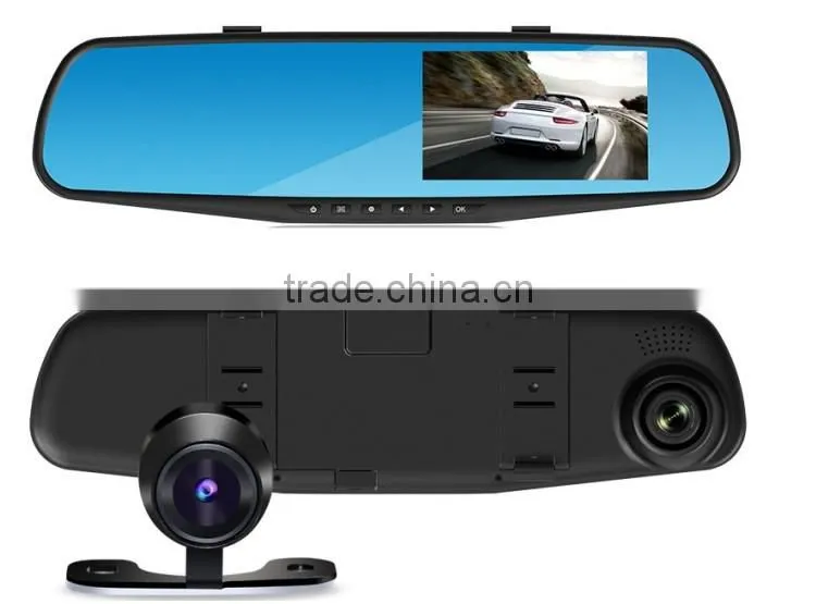 5 inch High Quality Touch Screen Car DVR rearview mirror GPS with reverse backup Camera