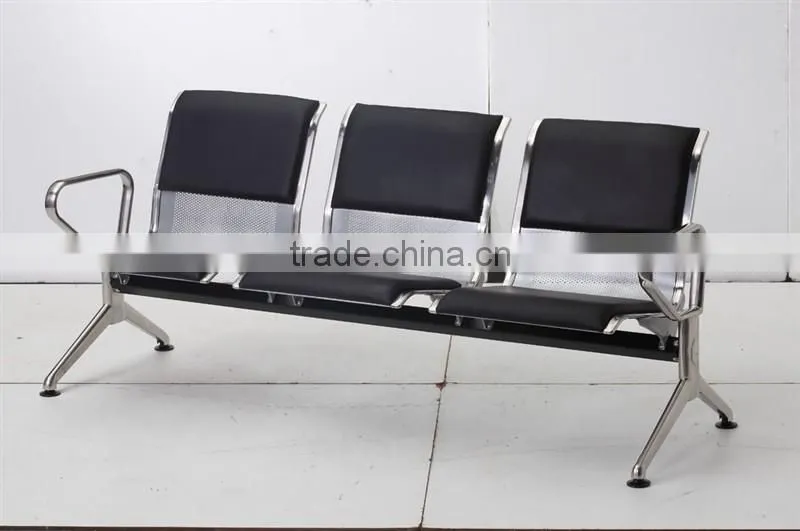 Hot selling 3 seater airport stainless steel waiting chairs