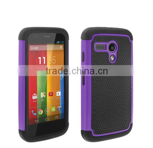 Cell phone hybrid shockproof hard case for moto g