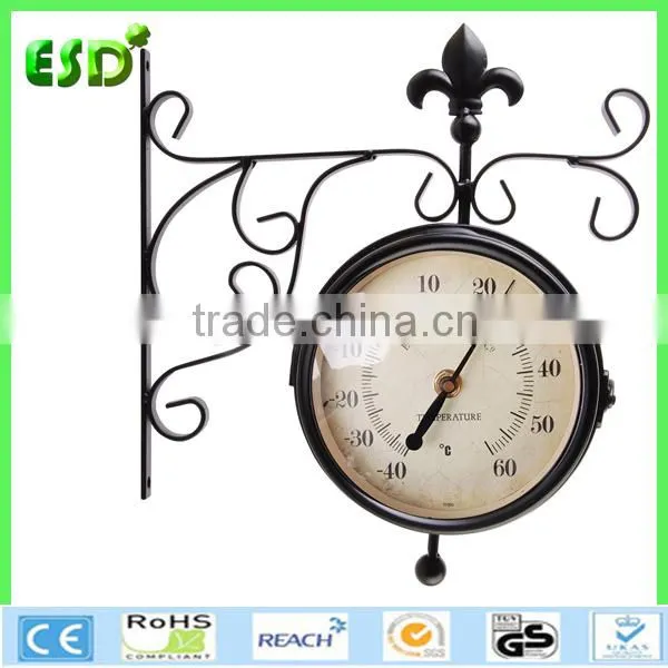 2015 double sided garden wall clock