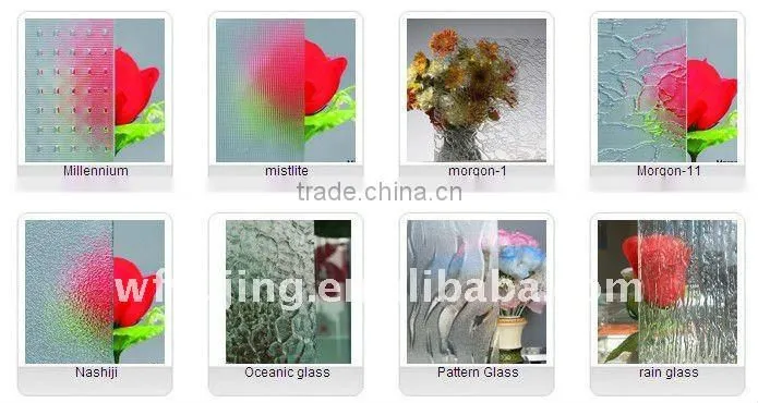 Yujing 3-10 mm patterned glass for room decoration