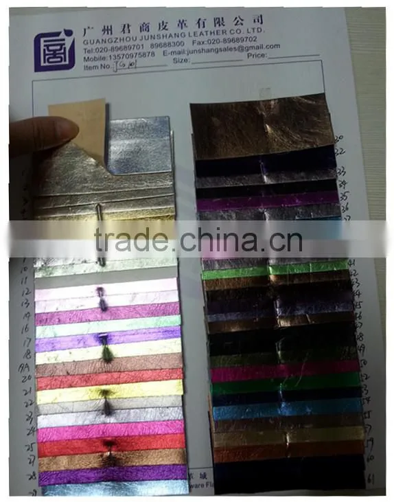 Metallic foil shoes PU leather popular in the South America market