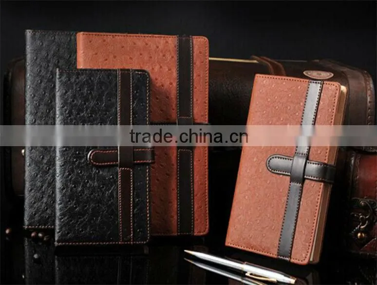 New colorful cover decorative pu leather writing notepad manufacturer for office or student