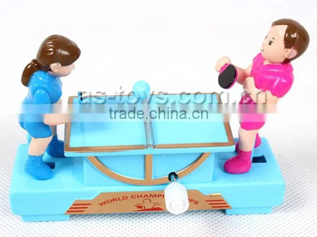 Novelty plastic wind up table tennis game toy for baby