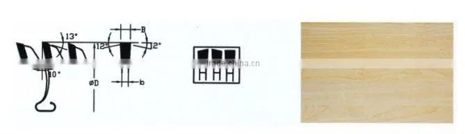 PCD cutting blade for density board and cement fibrolite plate