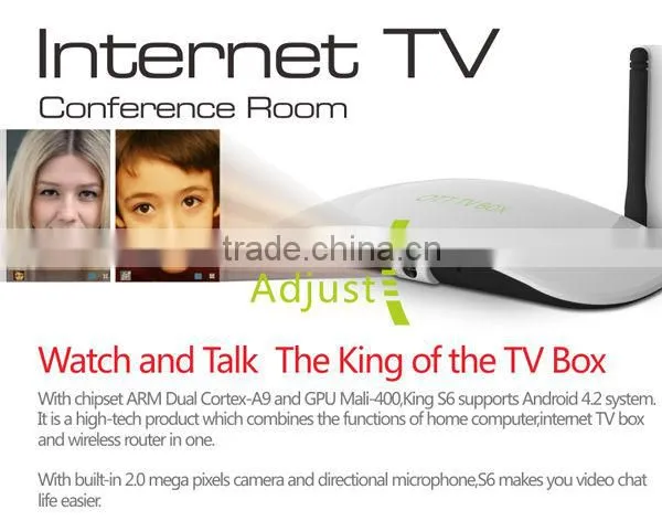 internet android google tv box with skype supporting camera