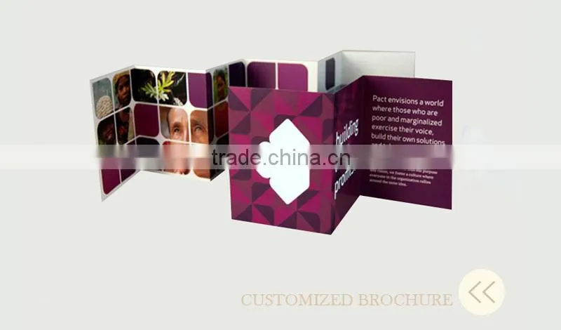 Coated paper folding brochure printing service